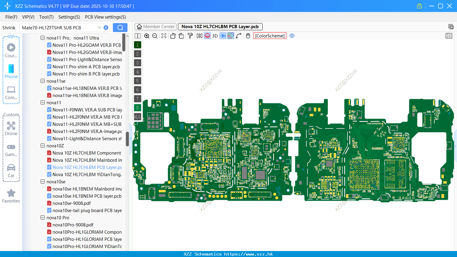 Huawei Nova 10Z HL7CHLBM PCB Layer